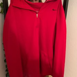 nike red quarter zip